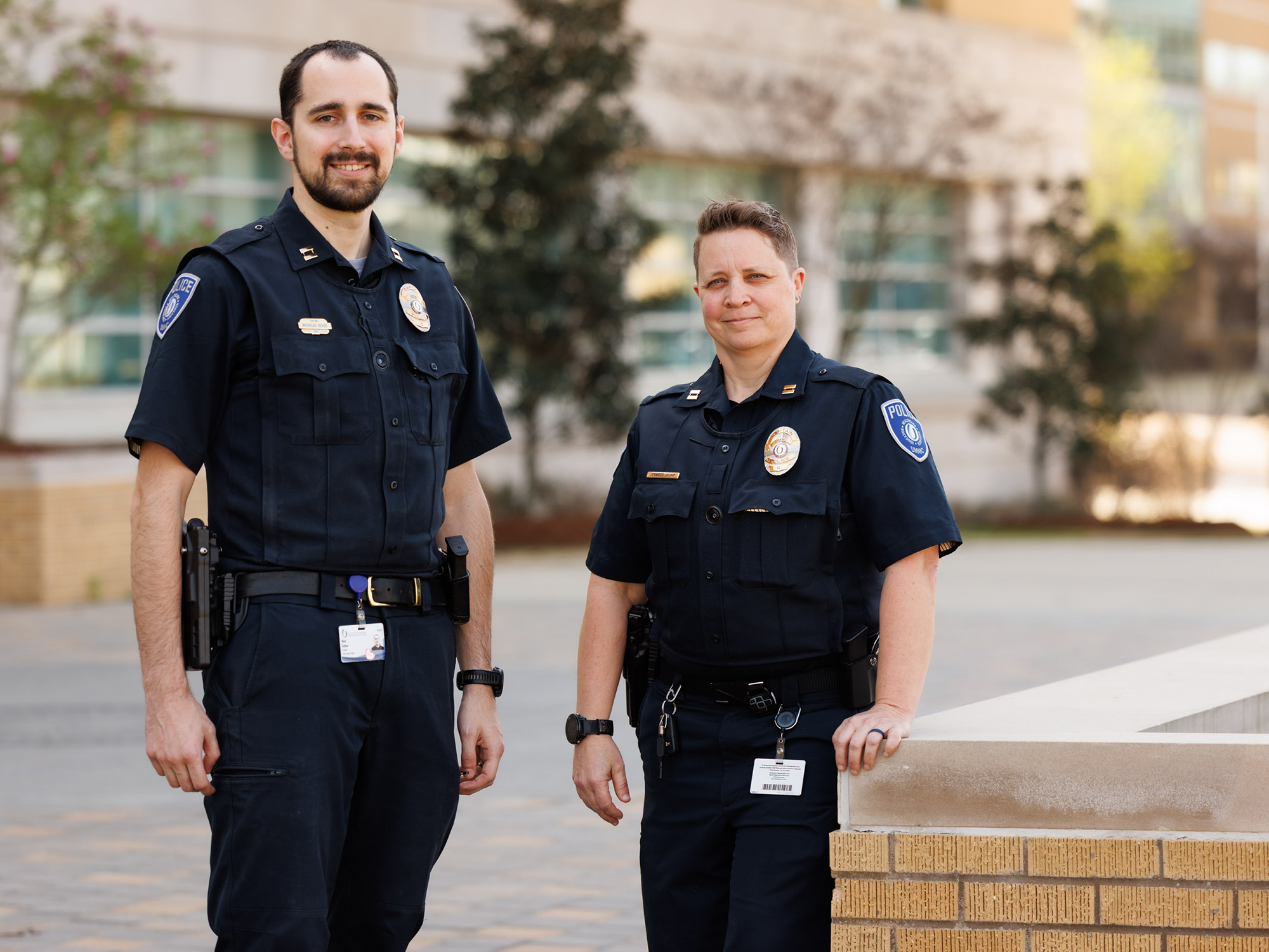 UMMC Police and Public Safety Captains, from left, Nicholas Kehoe and Jenn Krump.